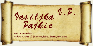Vasiljka Pajkić vizit kartica